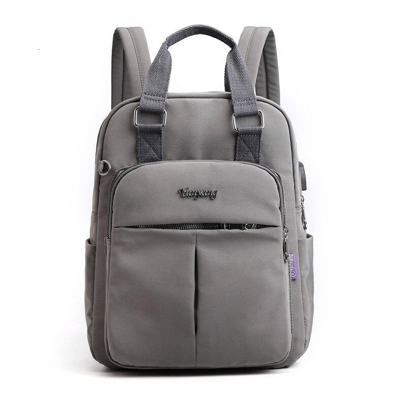 Water-Resistant Anti-Theft Backpack with USB Charging Port & Multi-Compartment Design
