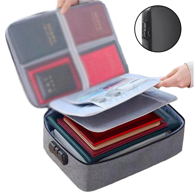 Waterproof and Fireproof Lockable Document Bag