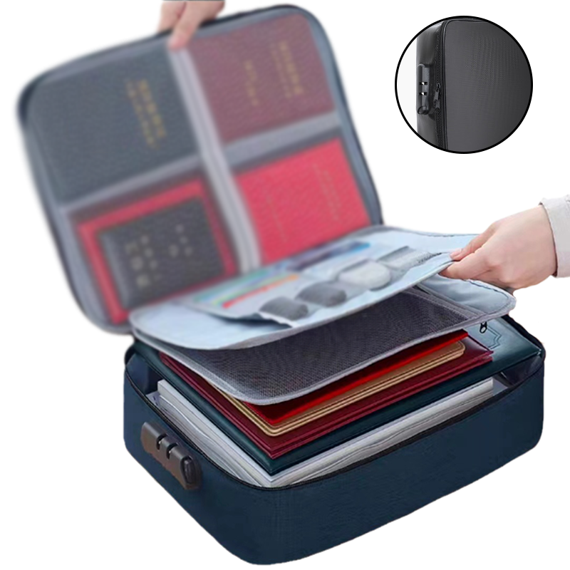 Waterproof and Fireproof Lockable Document Bag