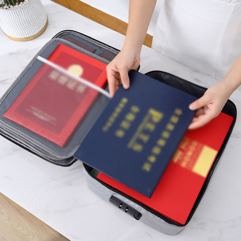 Waterproof and Fireproof Lockable Document Bag