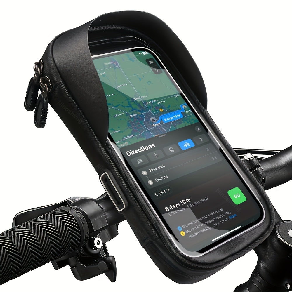 Waterproof Bike and Motorcycle Phone Mount – Handlebar Bag with 360° Rotation