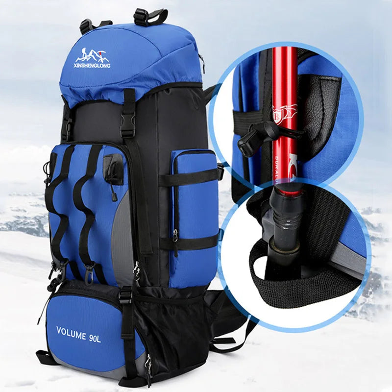 Waterproof Camping and Hiking Backpack 90L