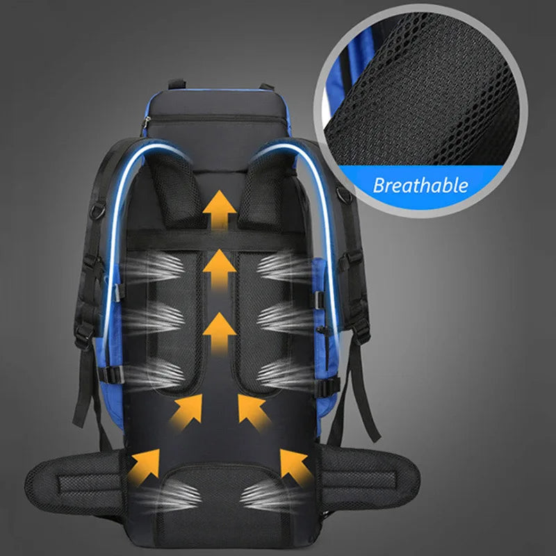 Waterproof Camping and Hiking Backpack 90L