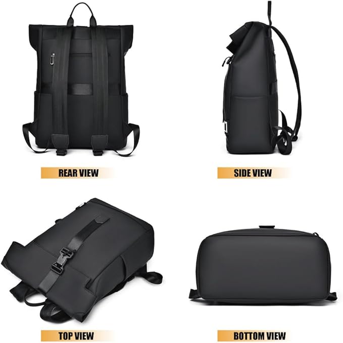 Waterproof Ergonomic Backpack – Lightweight Travel Rucksack with USB Charging and Large Laptop Storage