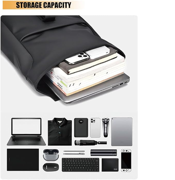 Waterproof Ergonomic Backpack – Lightweight Travel Rucksack with USB Charging and Large Laptop Storage