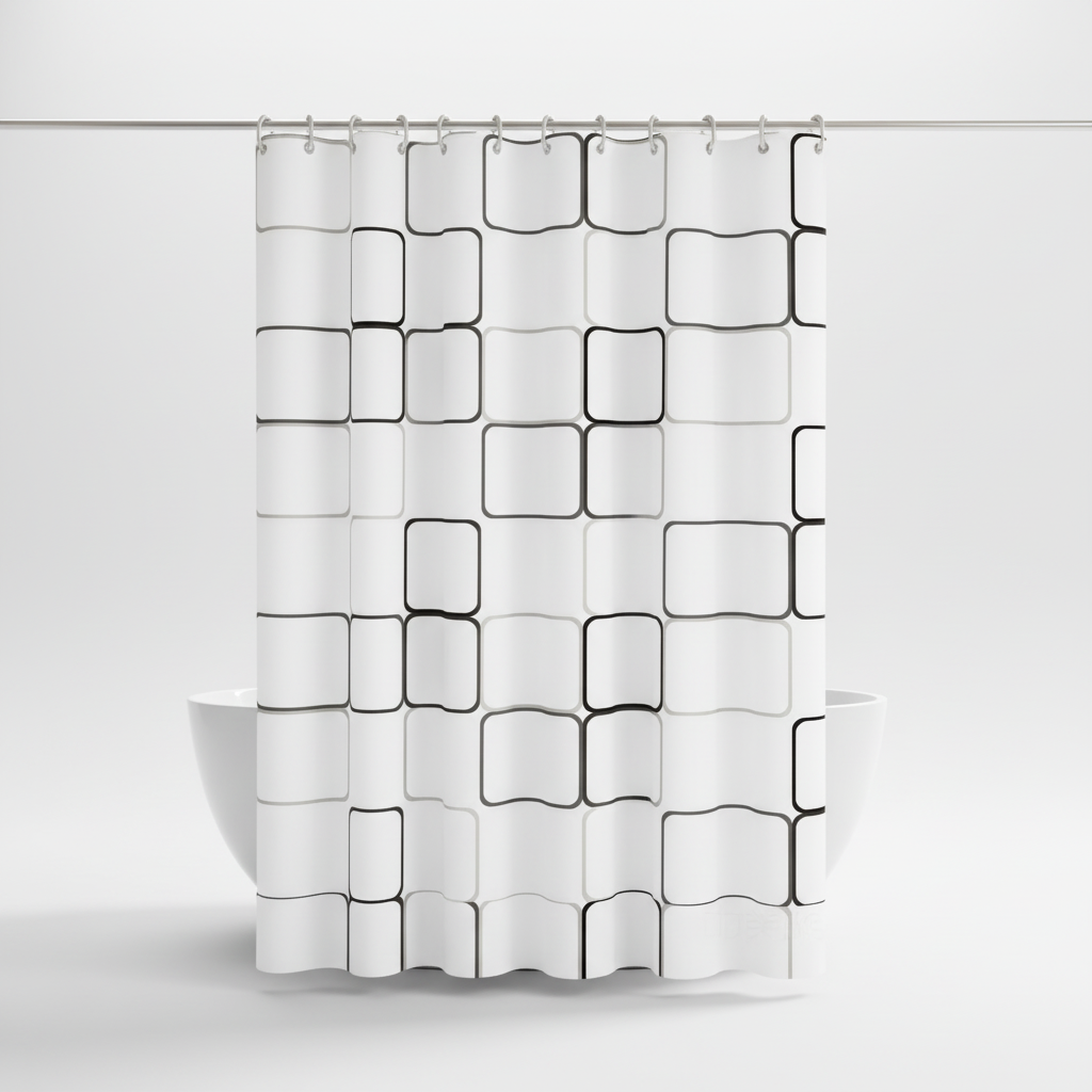 Waterproof Semi-Transparent Shower Curtain
