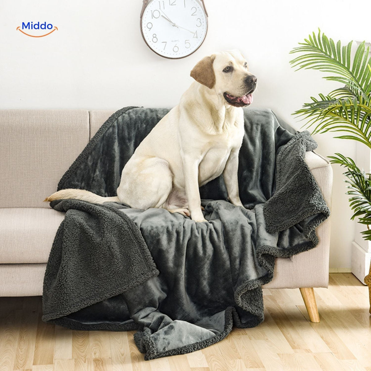 Waterproof Soft Cotton Velvet Blanket with Discreet Protection