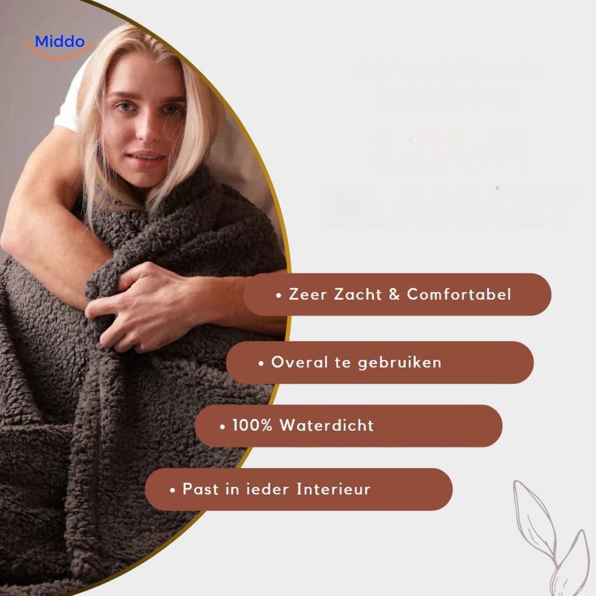 Waterproof Soft Cotton Velvet Blanket with Discreet Protection