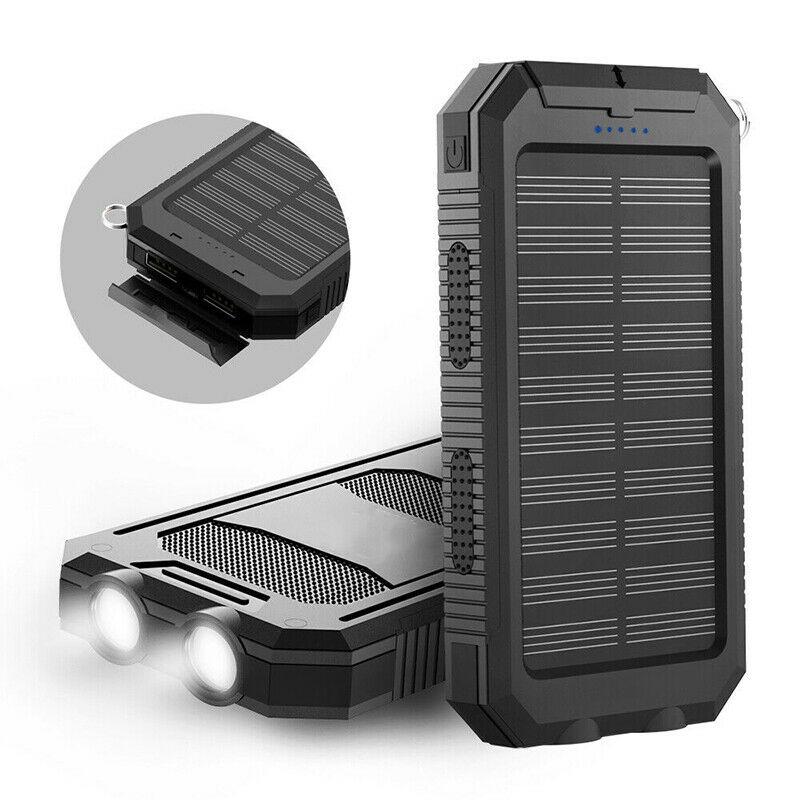 Waterproof Solar Power Bank with Dual USB Ports