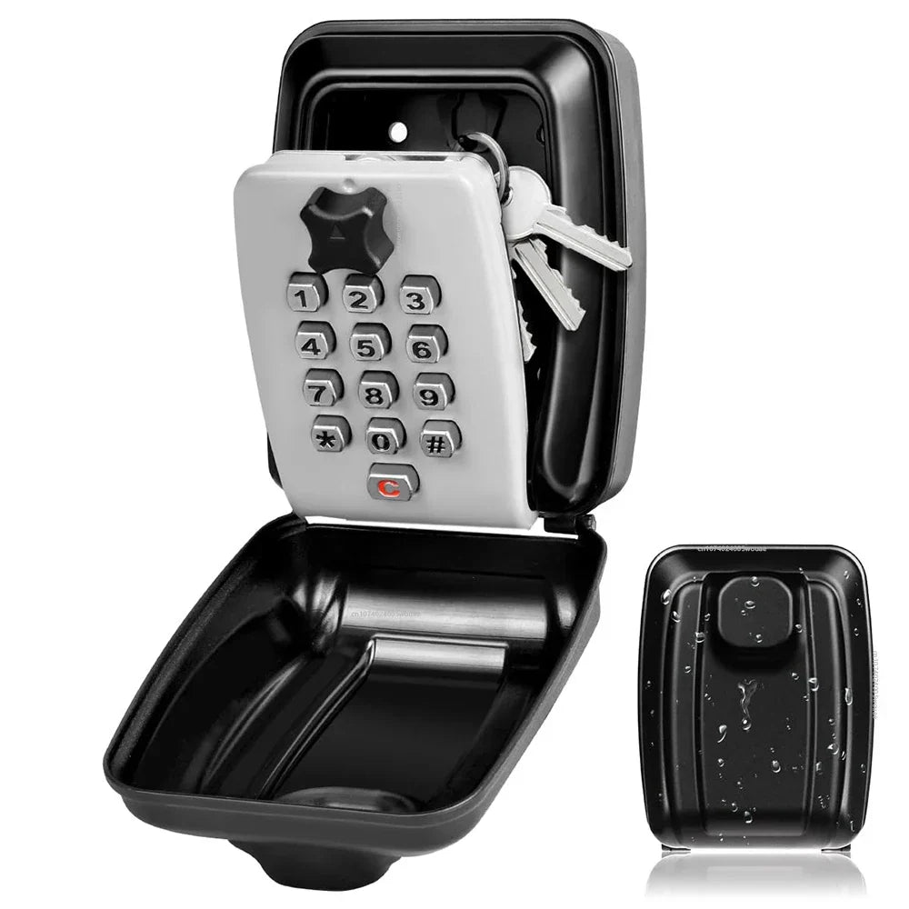 Waterproof Wall-Mounted Key Safe Box – Outdoor Lockable Key Storage with Combination Lock