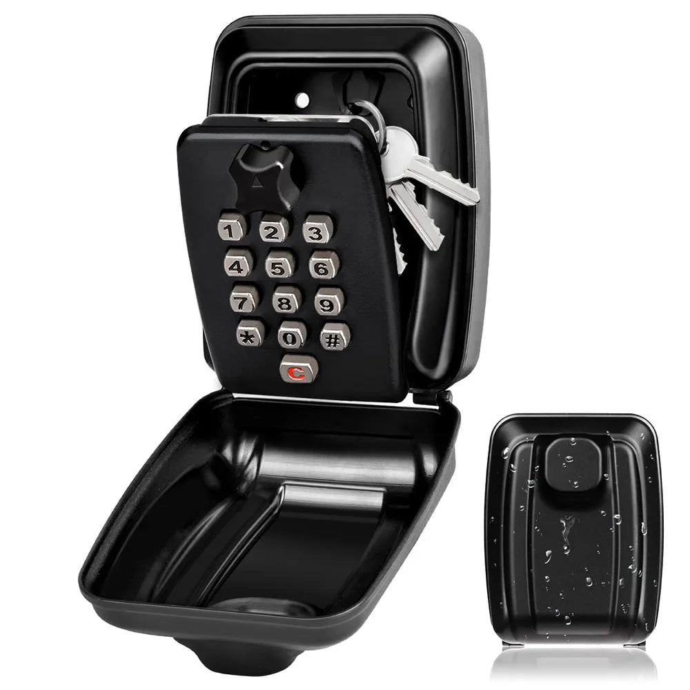 Waterproof Wall-Mounted Key Safe Box – Outdoor Lockable Key Storage with Combination Lock