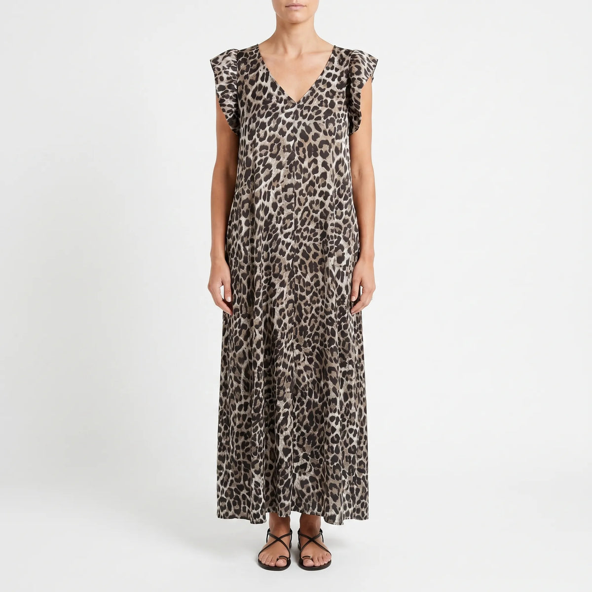 Wide-Leg Leopard Print Jumpsuit