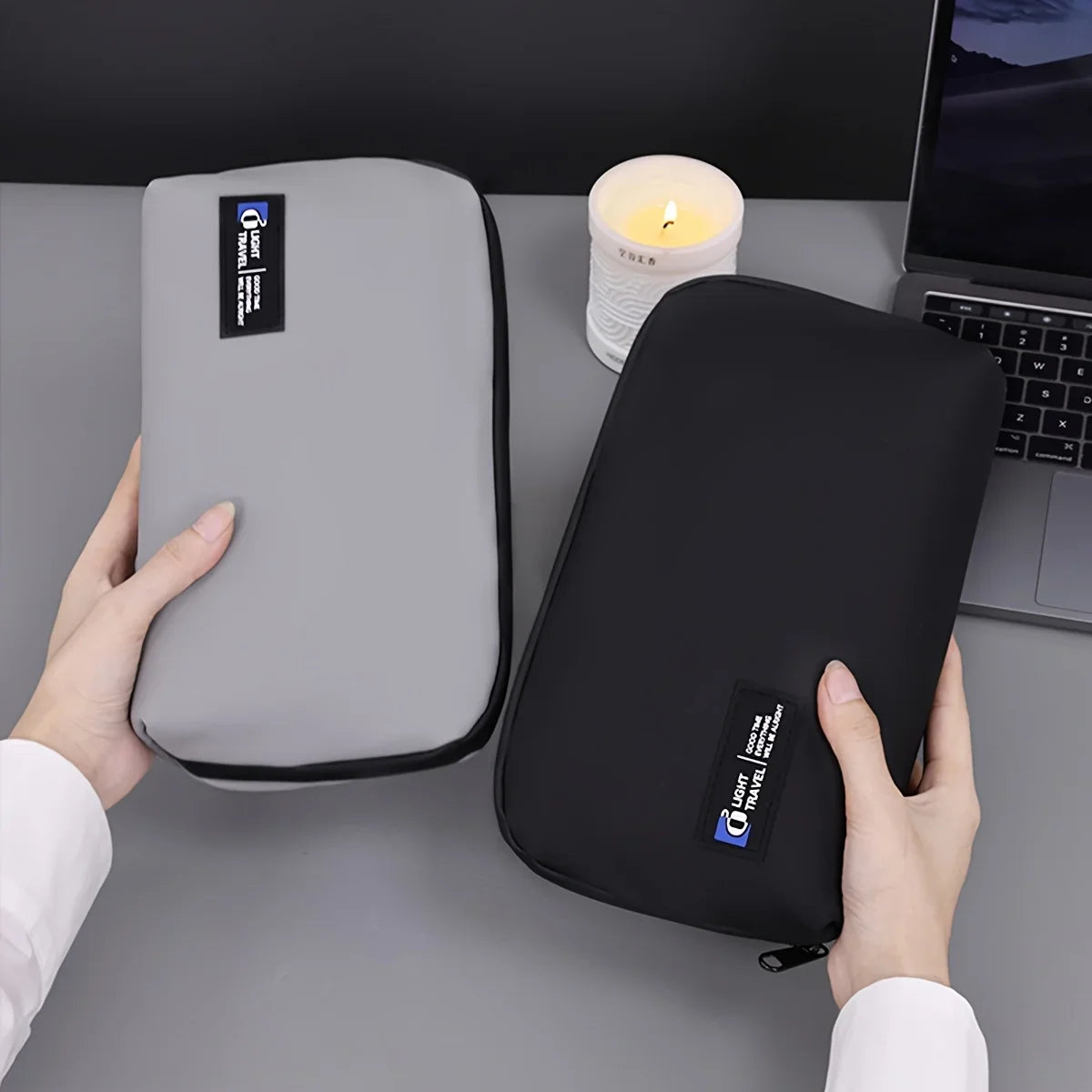 Wide-Opening Tech Organizer