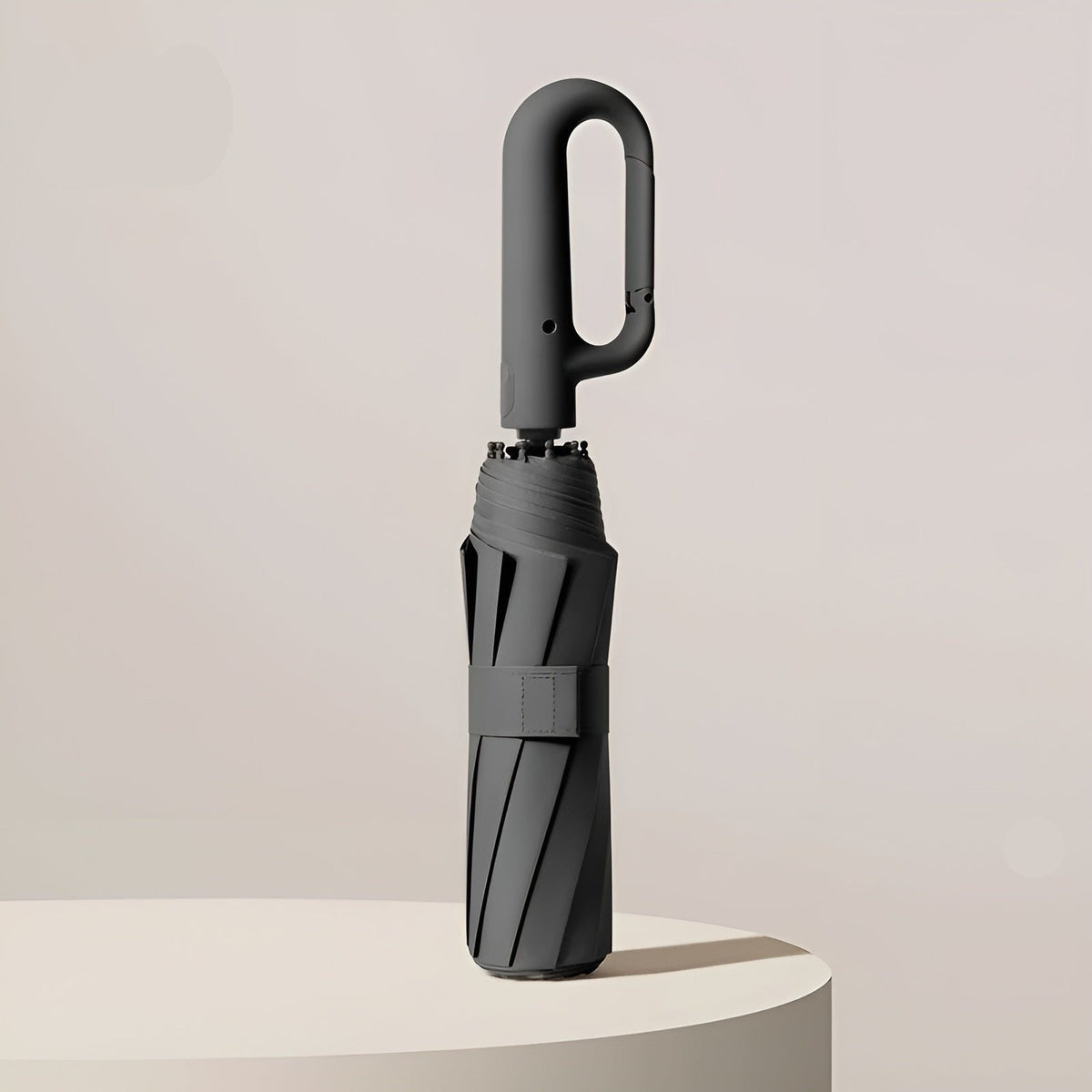 Wind and Rain Umbrella with Automatic Carabiner Handle