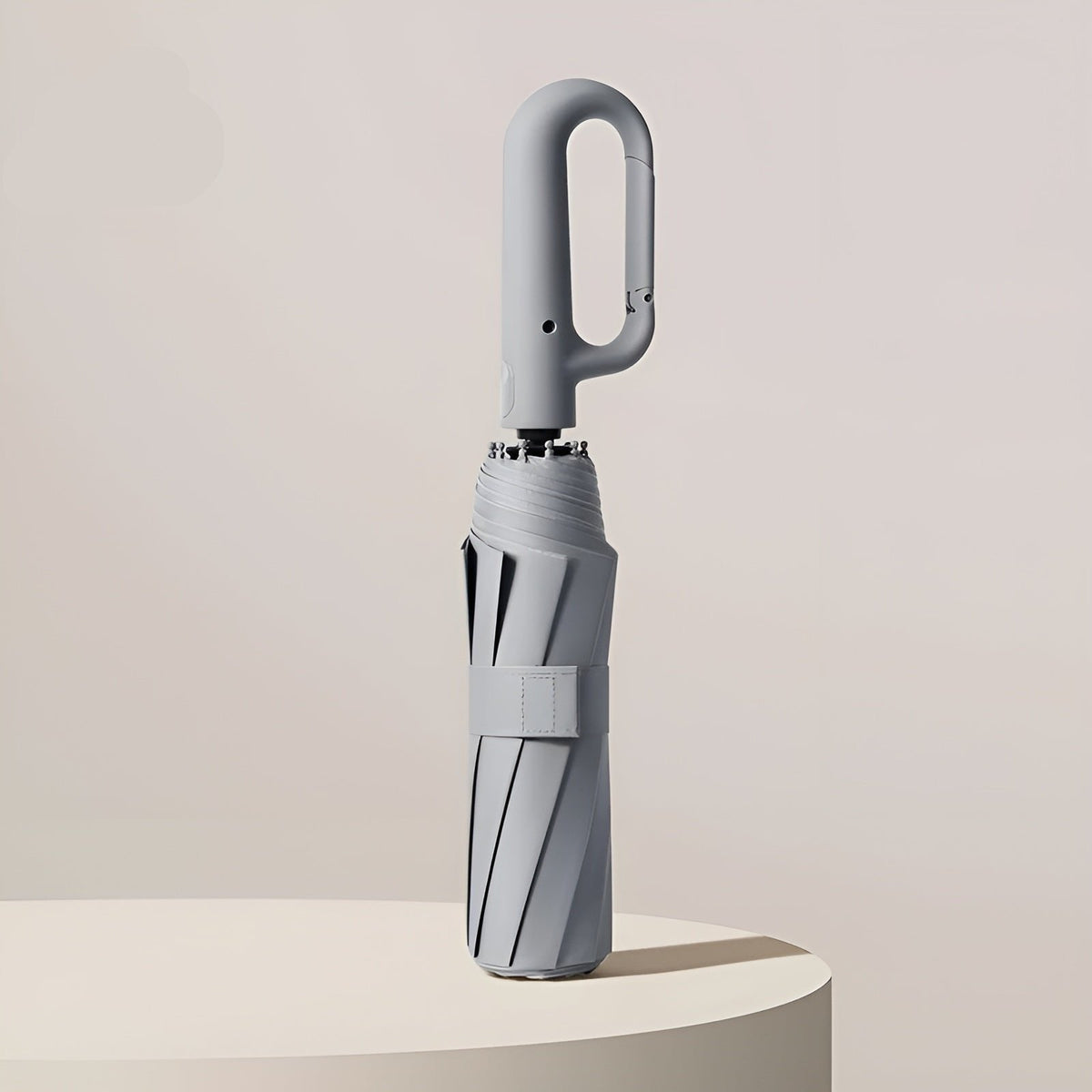 Wind and Rain Umbrella with Automatic Carabiner Handle