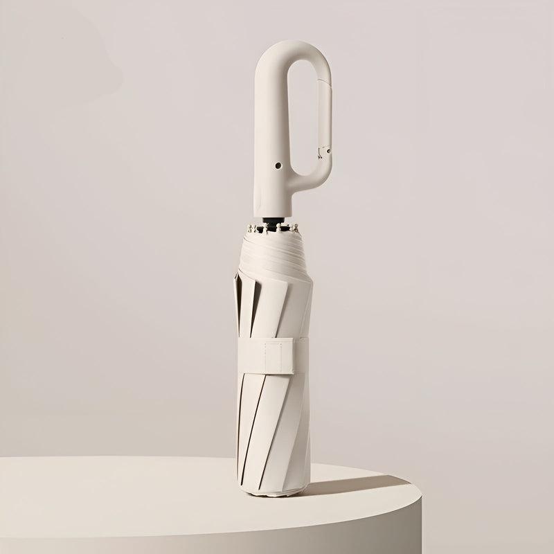 Wind and Rain Umbrella with Automatic Carabiner Handle