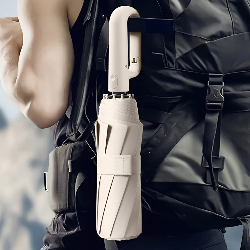 Wind and Rain Umbrella with Automatic Carabiner Handle