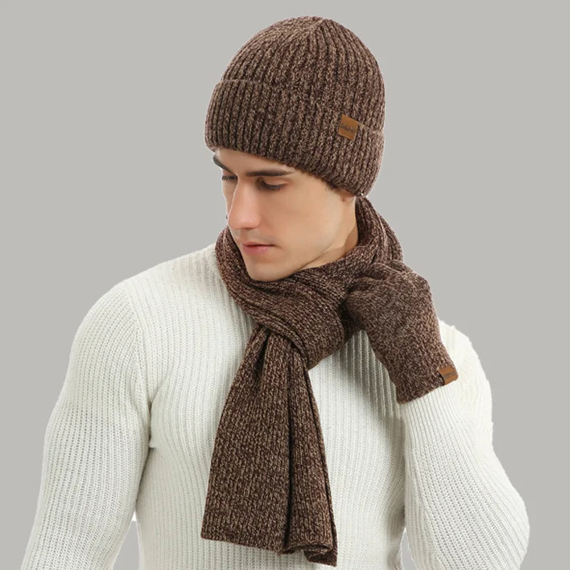 Winter Set with Beanie, Scarf and Gloves