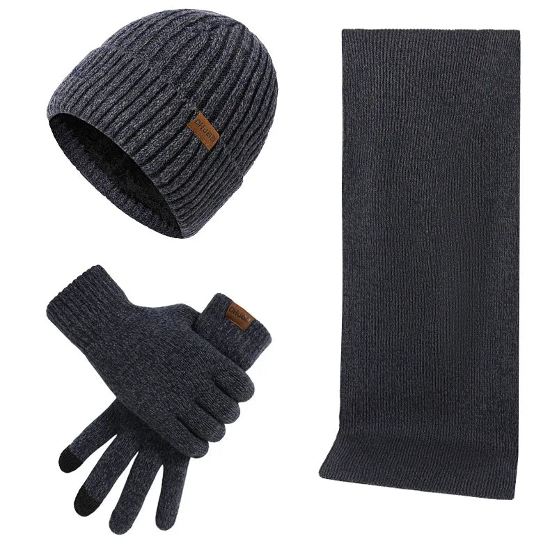 Winter Set with Beanie, Scarf and Gloves