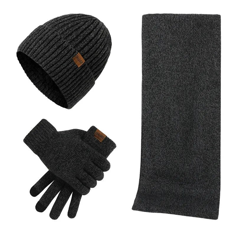 Winter Set with Beanie, Scarf and Gloves