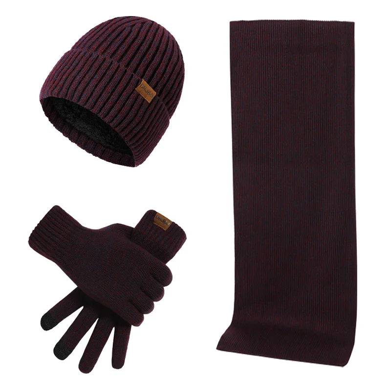 Winter Set with Beanie, Scarf and Gloves