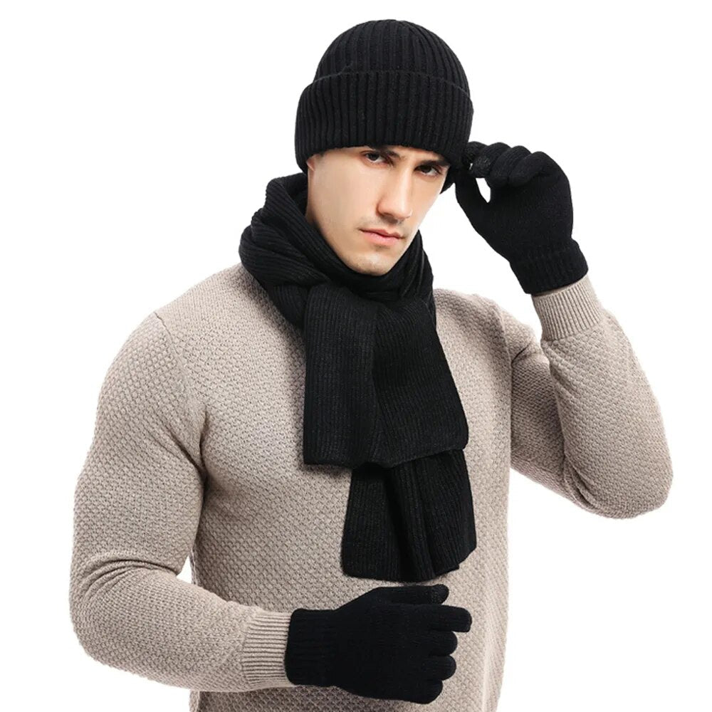Winter Set with Beanie, Scarf and Gloves