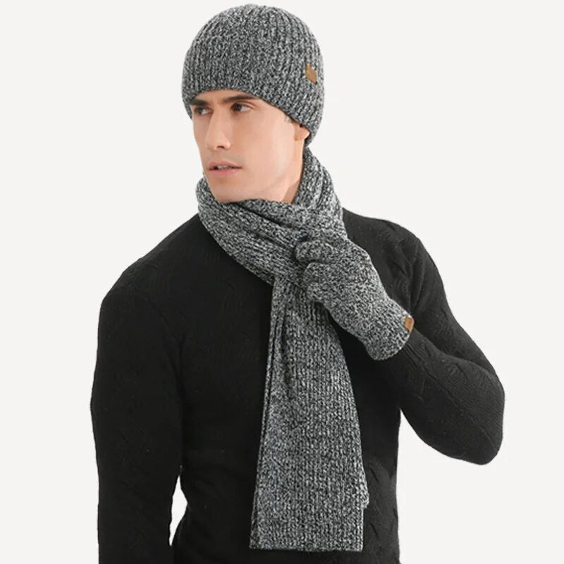 Winter Set with Beanie, Scarf and Gloves