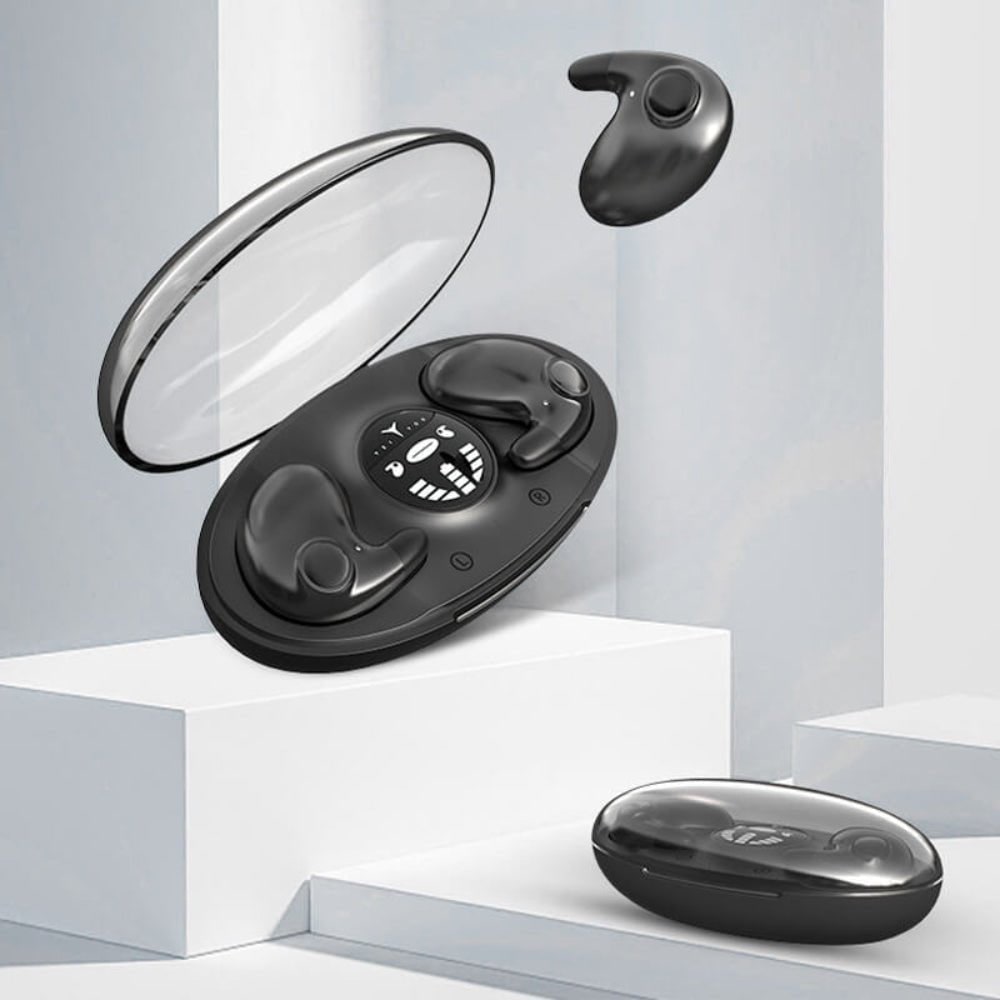 Wireless Bluetooth Noise-Cancelling Waterproof In-Ear Earphones with LED Display