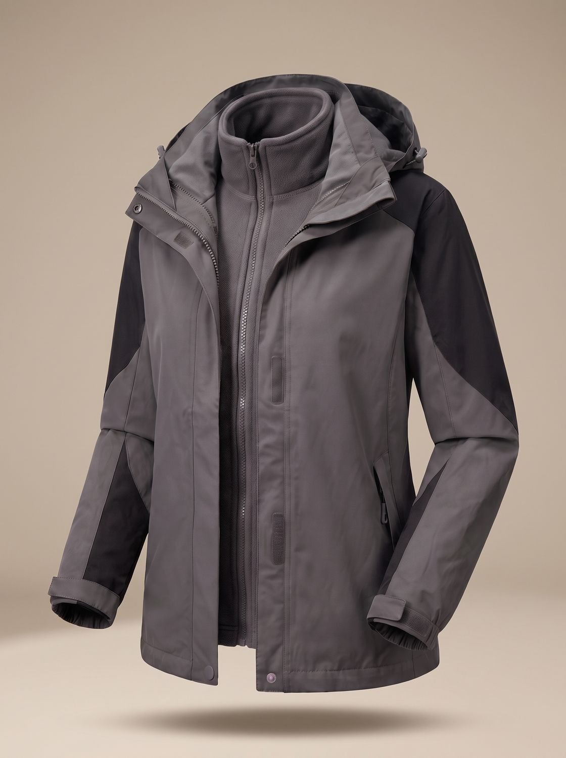 Women's 2-in-1 Hooded Outdoor Jacket