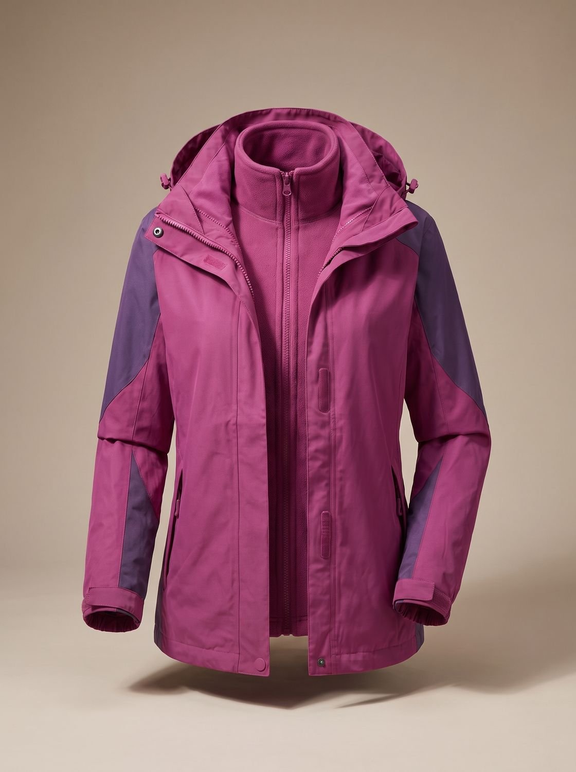 Women's 2-in-1 Hooded Outdoor Jacket