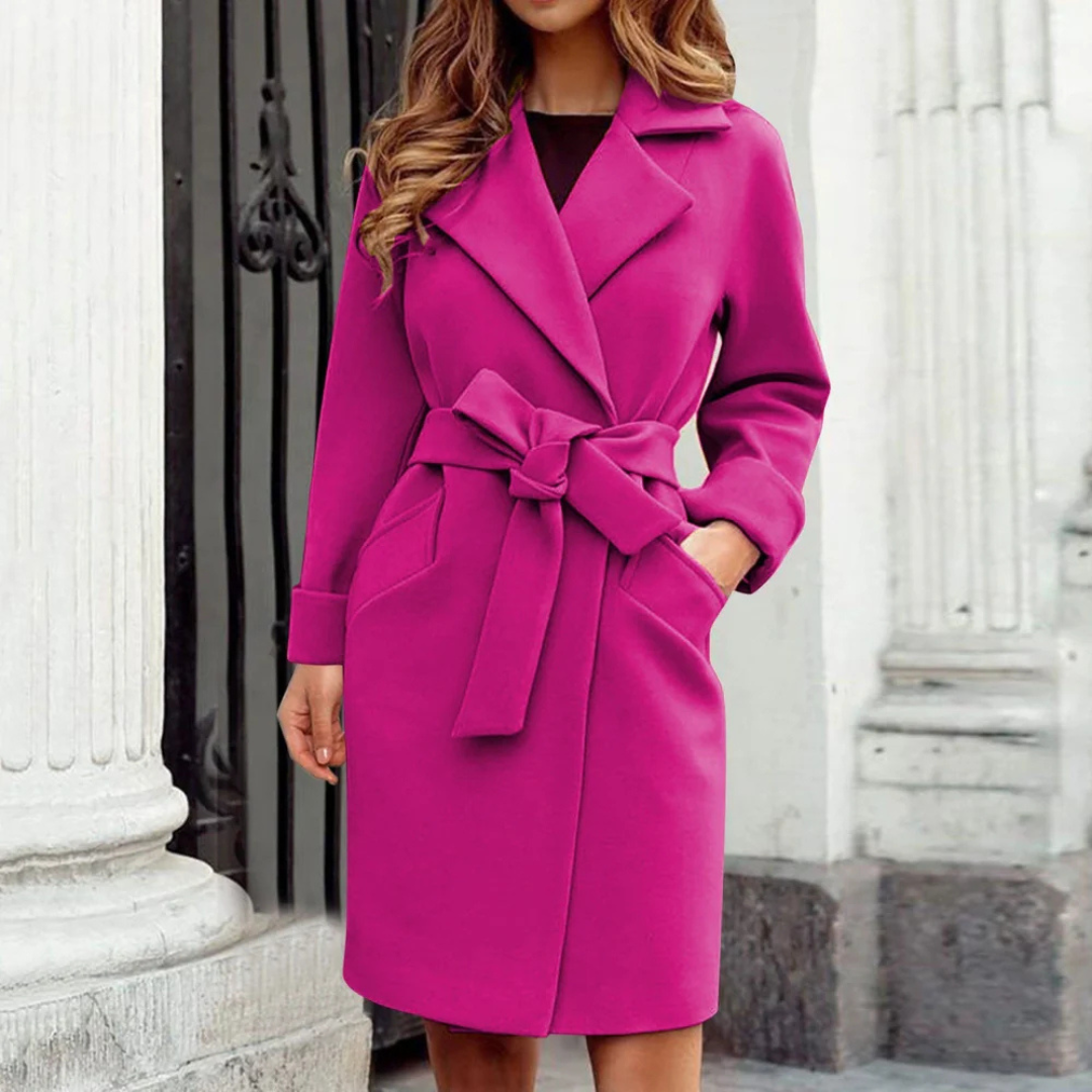 Women's Belted Knee-Length Coat