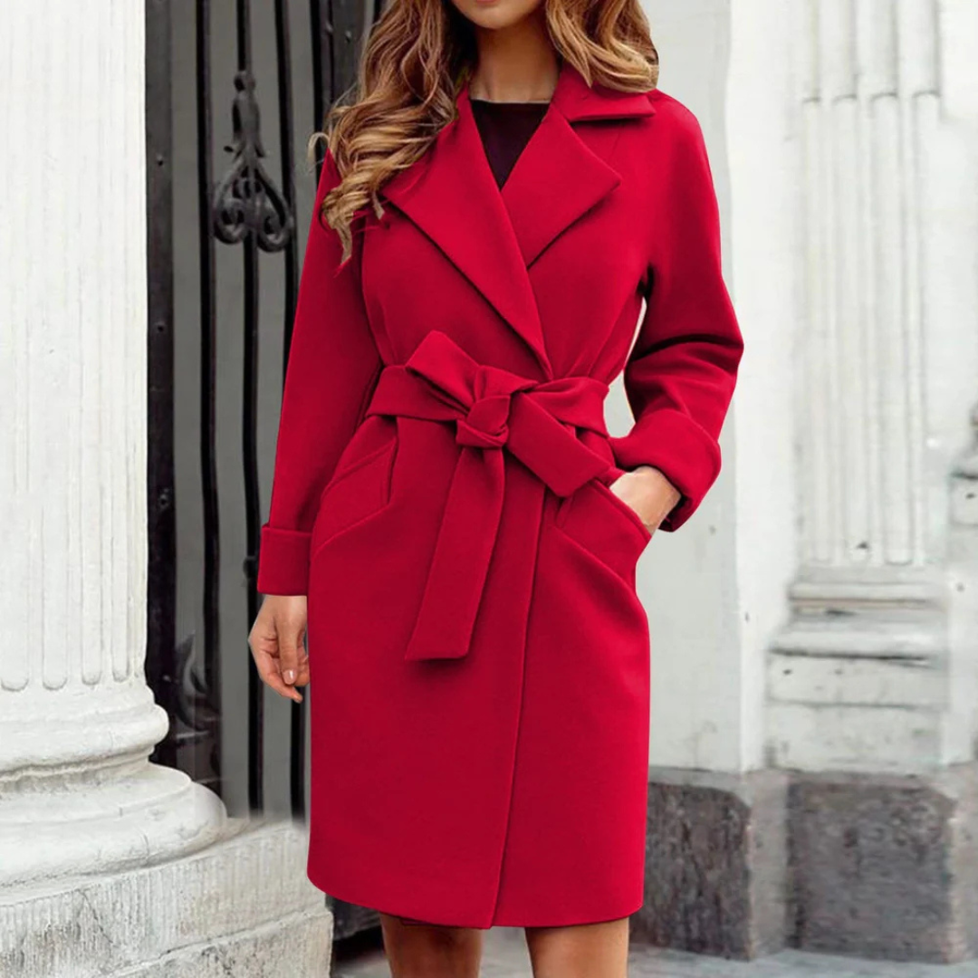 Women's Belted Knee-Length Coat