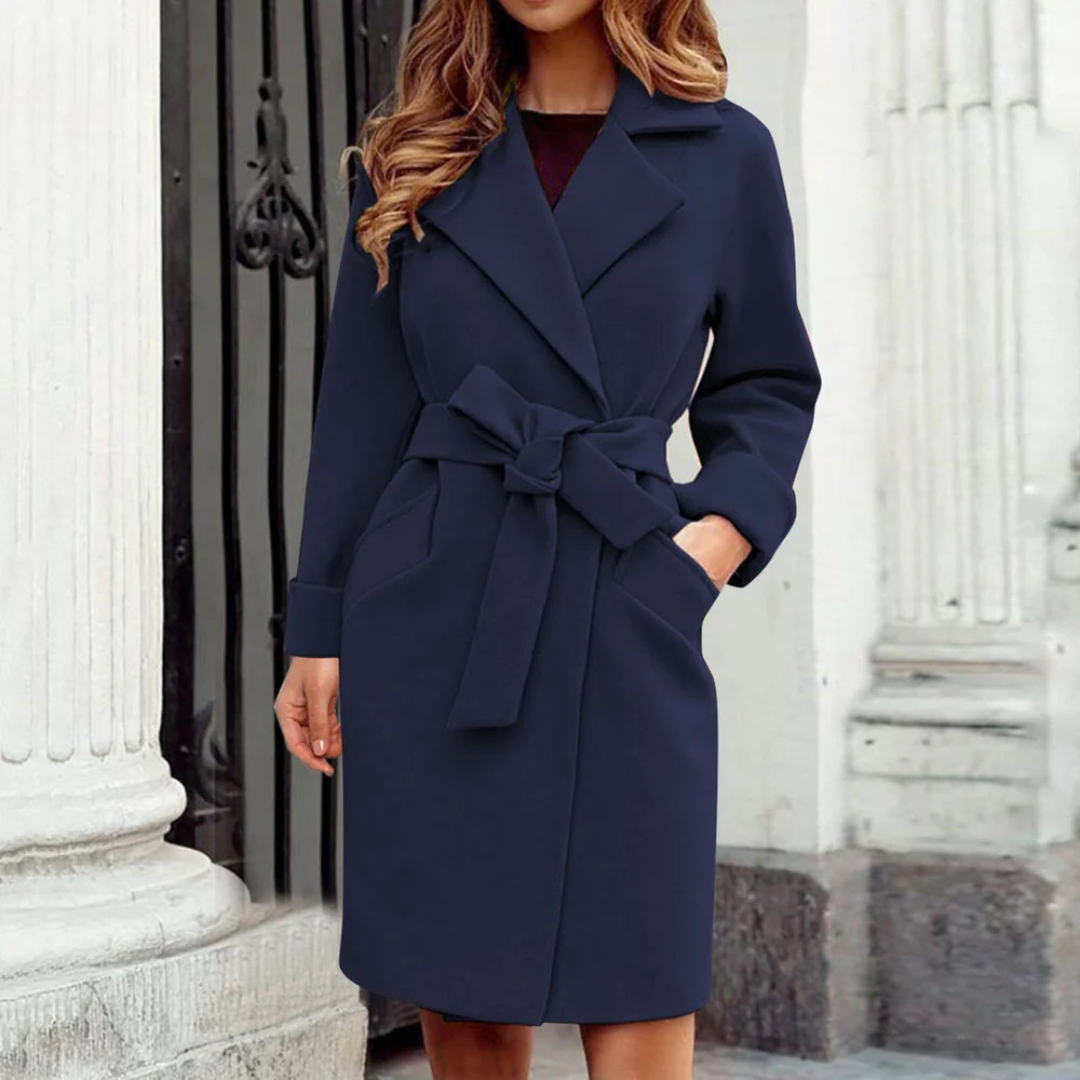 Women's Belted Knee-Length Coat