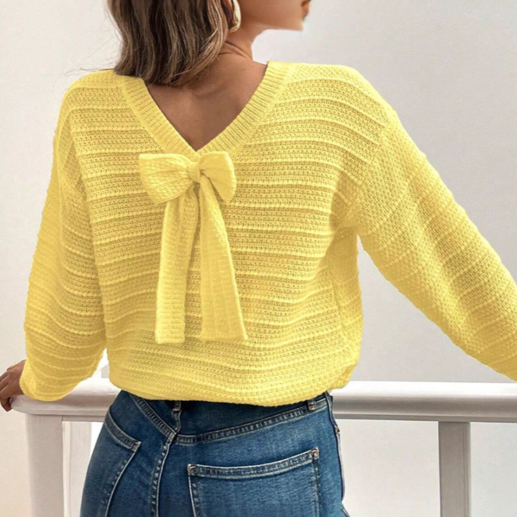 Women's Bow-Back Pullover Sweater