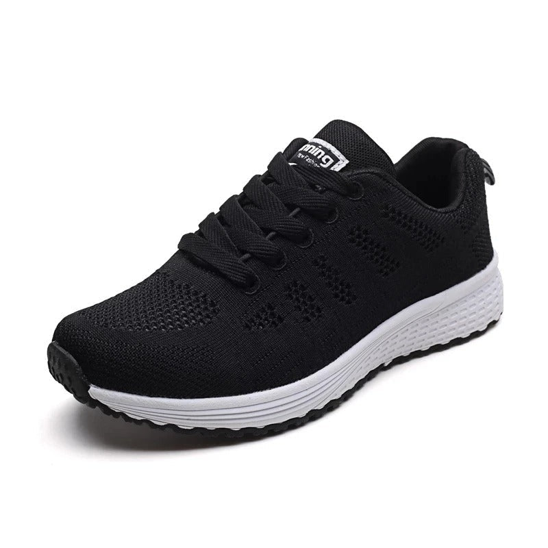Women's Breathable Casual Sneakers with White Soles