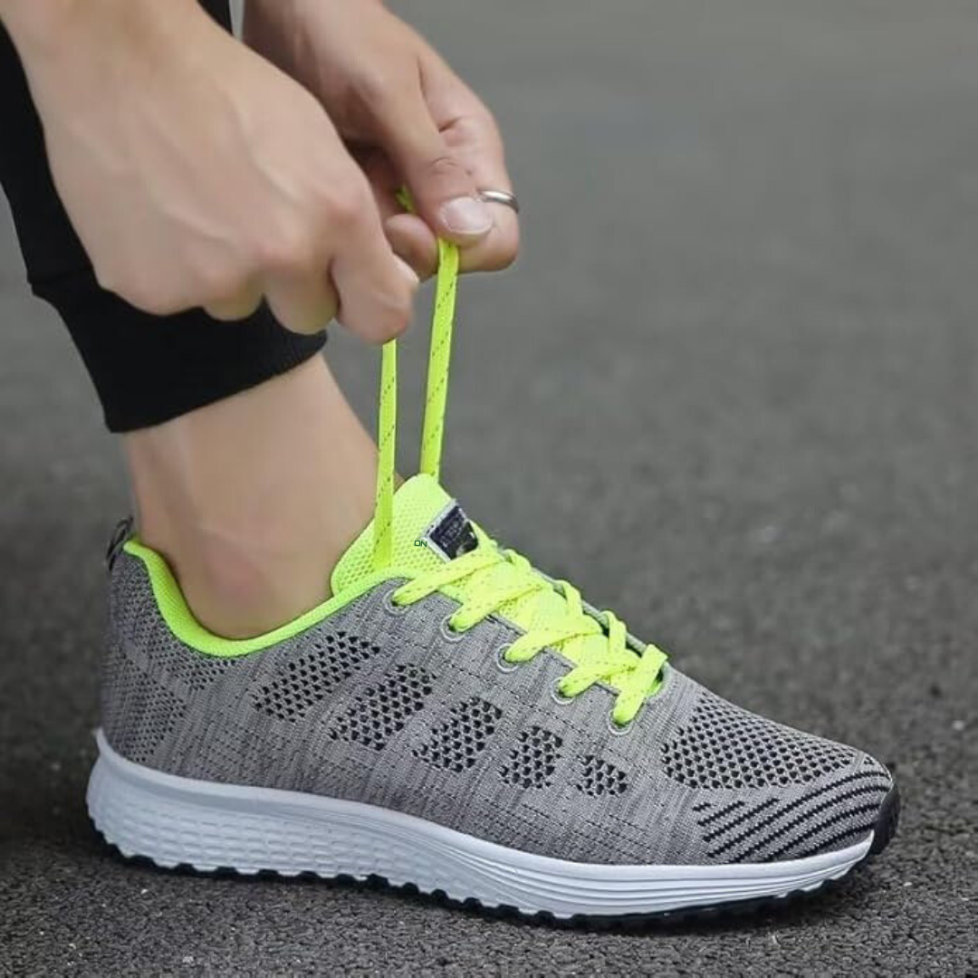 Women's Breathable Casual Sneakers with White Soles