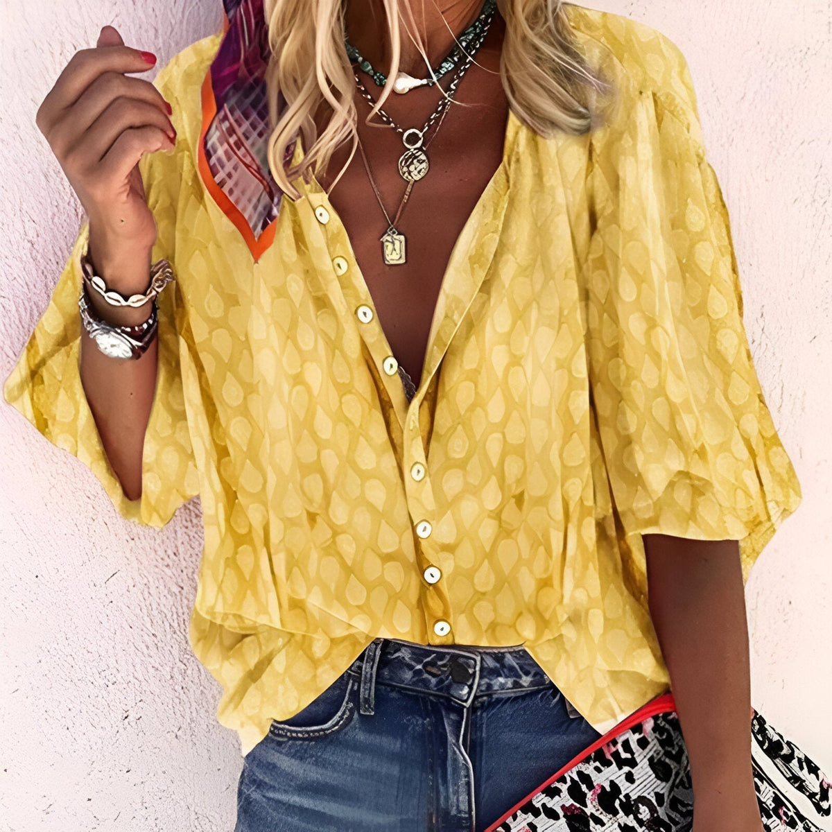 Women's Button-Front Blouse