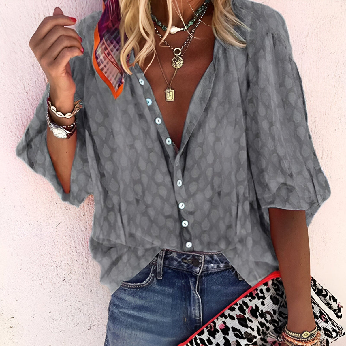 Women's Button-Front Blouse
