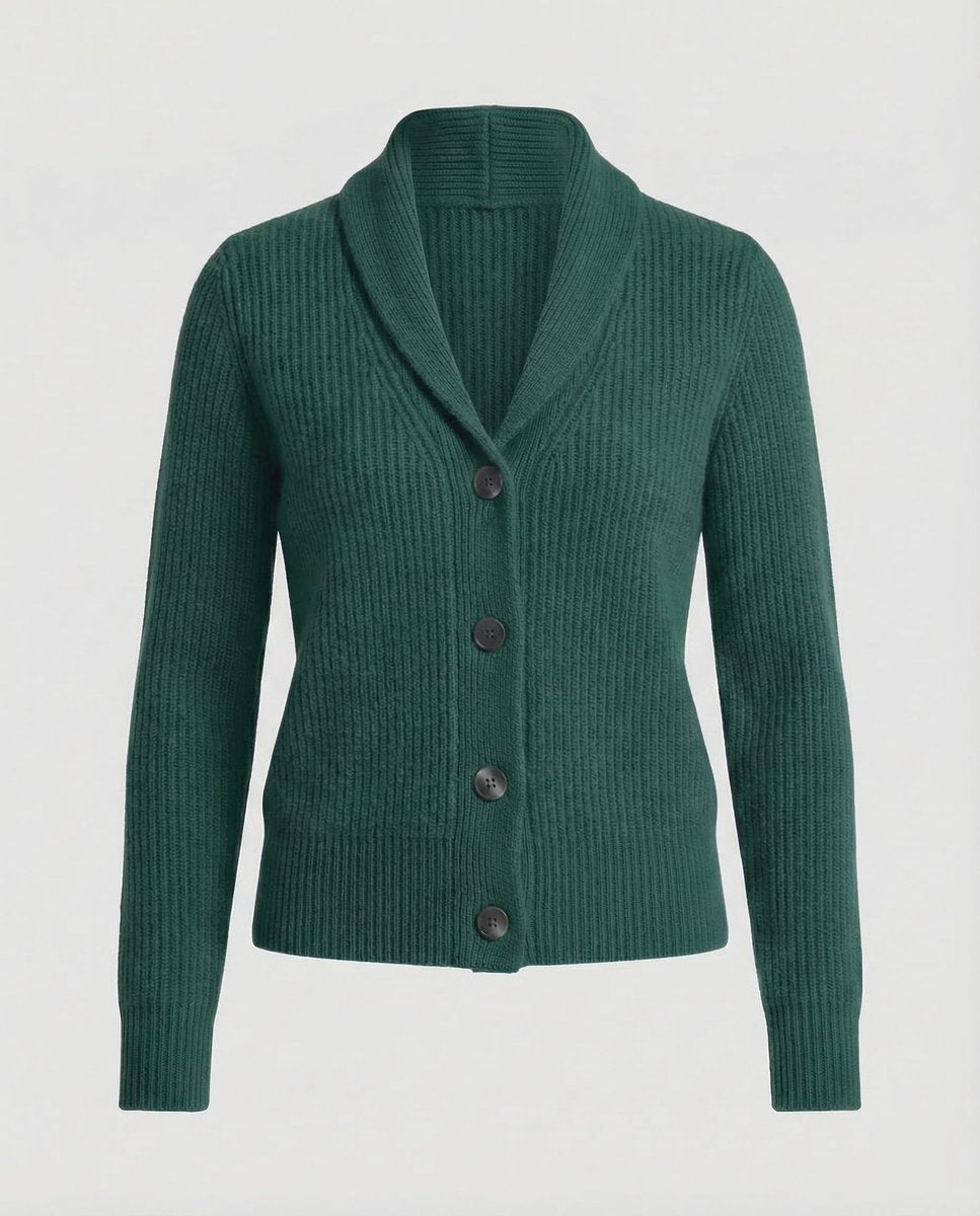 Women's Button-Front Lapel Collar Cardigan