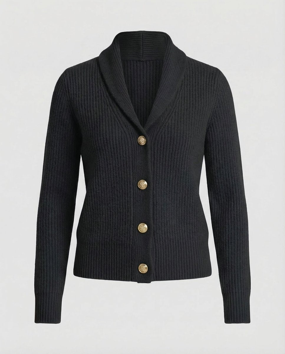 Women's Button-Front Lapel Collar Cardigan