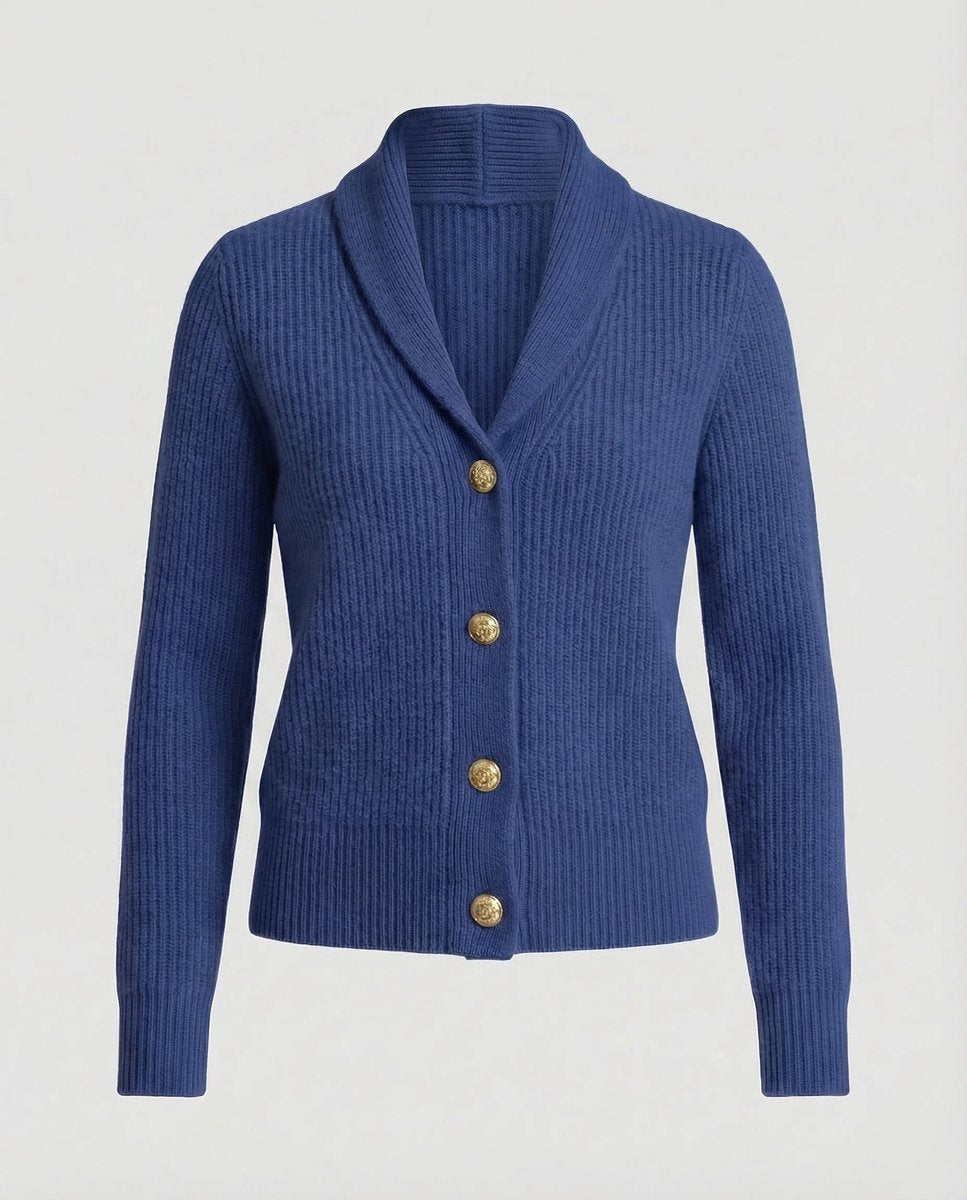 Women's Button-Front Lapel Collar Cardigan