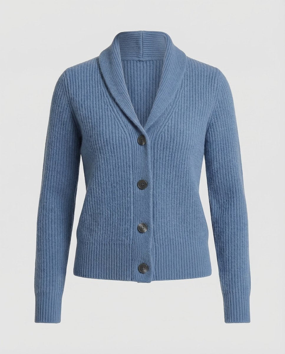 Women's Button-Front Lapel Collar Cardigan