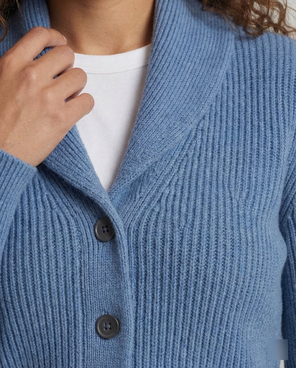 Women's Button-Front Lapel Collar Cardigan