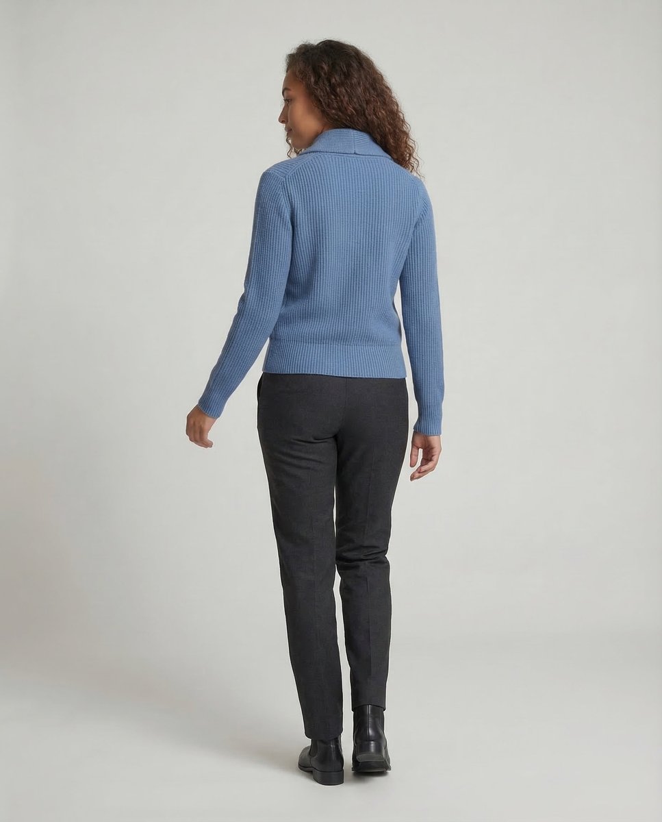 Women's Button-Front Lapel Collar Cardigan