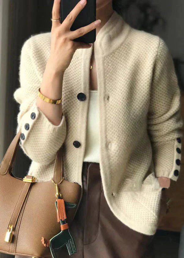 Women's Button-Front Long Sleeve Cardigan
