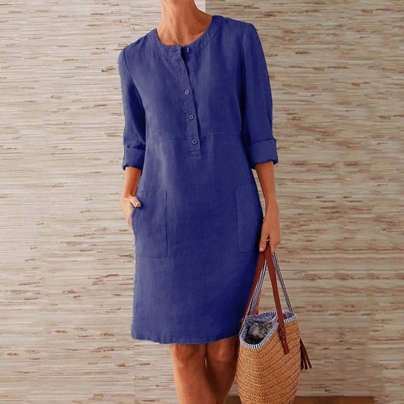 Women's Button-Front Shirt Dress
