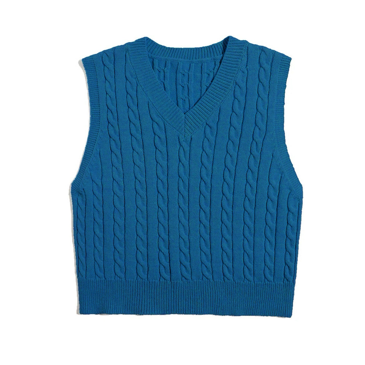 Women's Cable-Knit V-Neck Sweater Vest