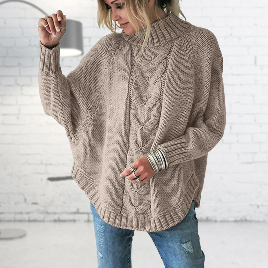 Women's Cable-Knit Turtleneck Sweater