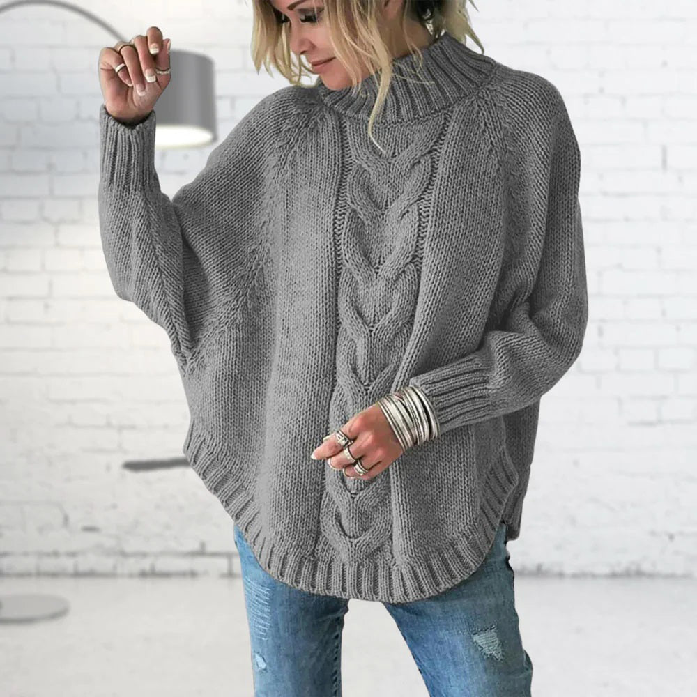 Women's Cable-Knit Turtleneck Sweater