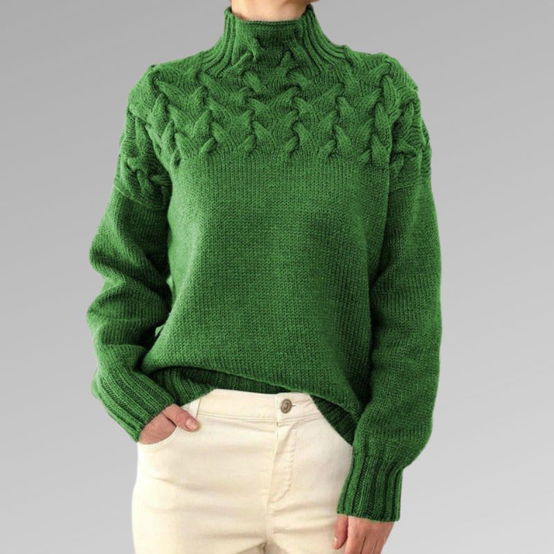 Women's Cable-Knit Turtleneck Sweater